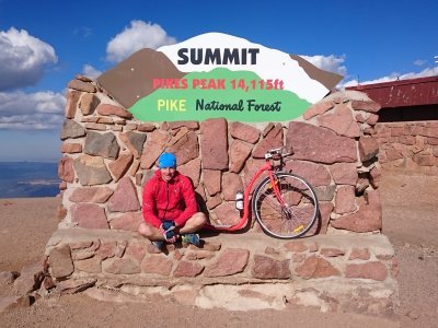 Milan Čtvrtník a summit Pikes Peak