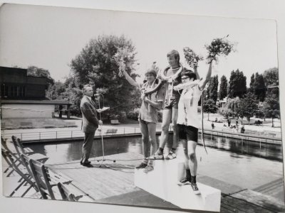 Věnce pro vítěze závodu, Praha Julda Fulda, sezona 68/69 / foto: Jarda Honců