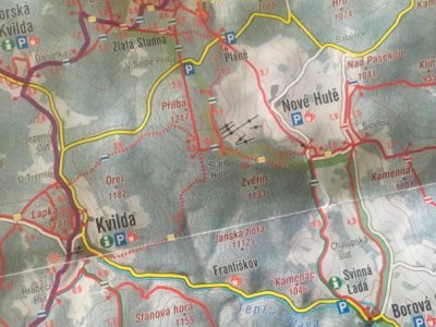 Mapa závodu - Šindlov, Borová Lada, Kvilda, Přilba, Šindlov