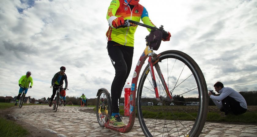 Paříž - Roubaix, stále stejný setup, pouze řídítka z Kickbike Cruise MAX