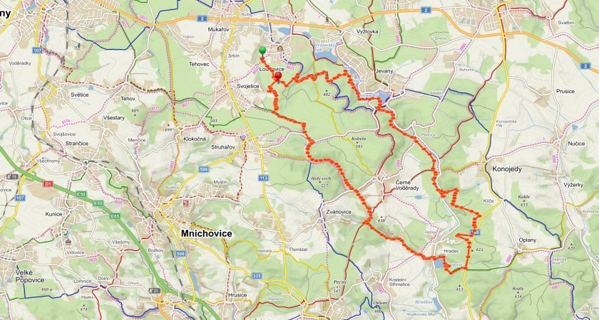 Mapa výletu