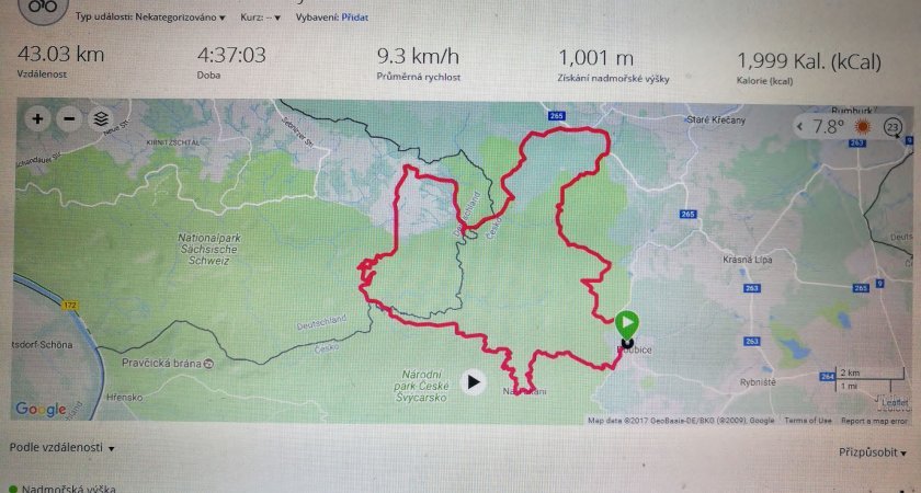 Mapka výletu