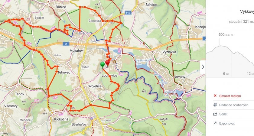 A ještě mapa
