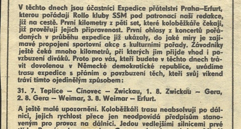 Článek o expedici do Erfurtu