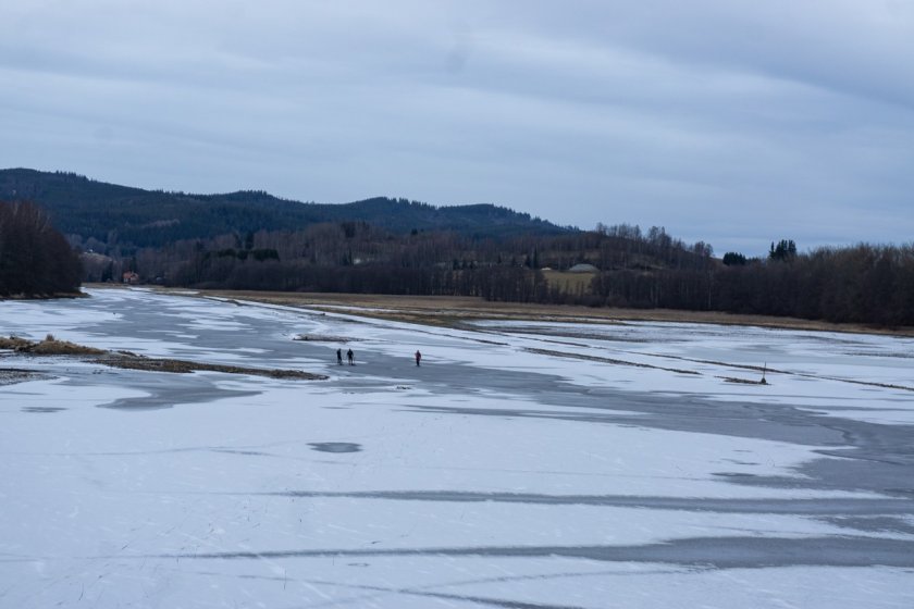 Směrem na Novou Pec, parádní led